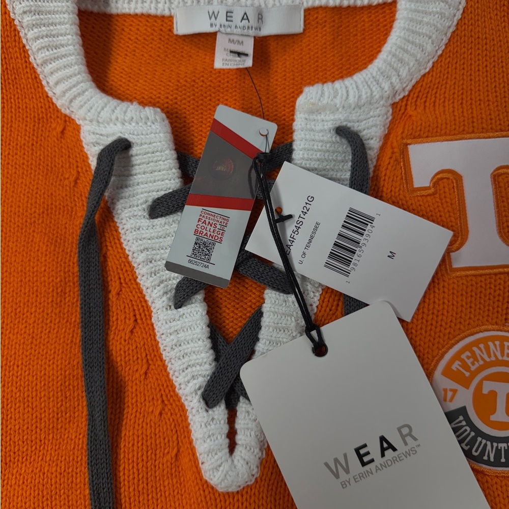 WEAR by Erin Andrews Tennessee Volunteers Lace-Up Sweater NWT M - Picture 8 of 9